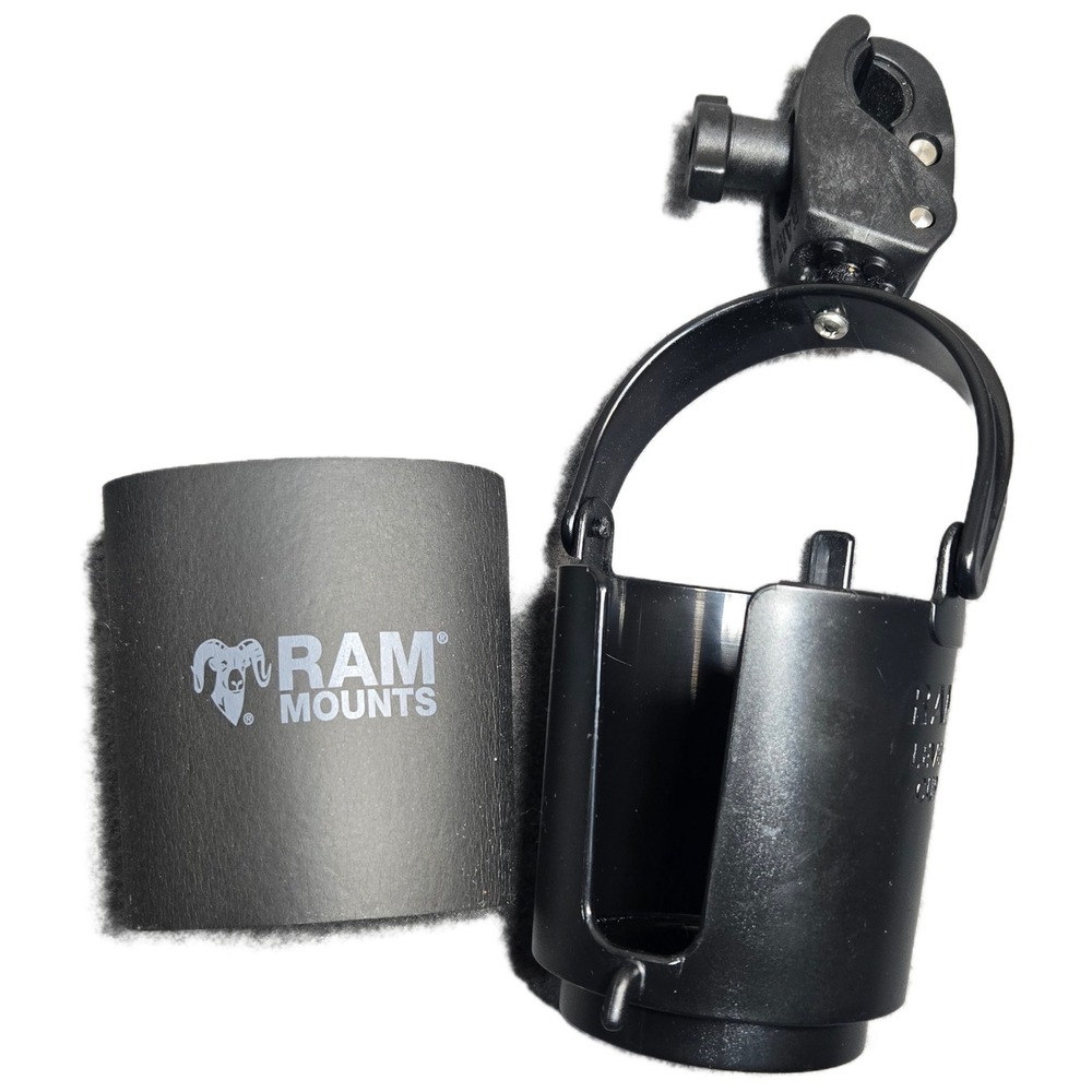 RAM Mounts Level Cup Holder with Small Tough-Claw Base and Foam Insert Black
